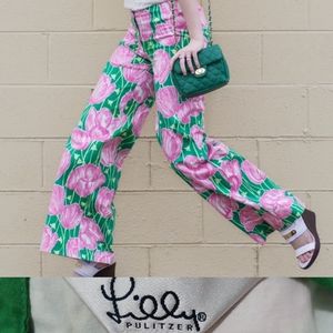 Lilly Pulitzer cotton tulip palazzo pants size 12    TB